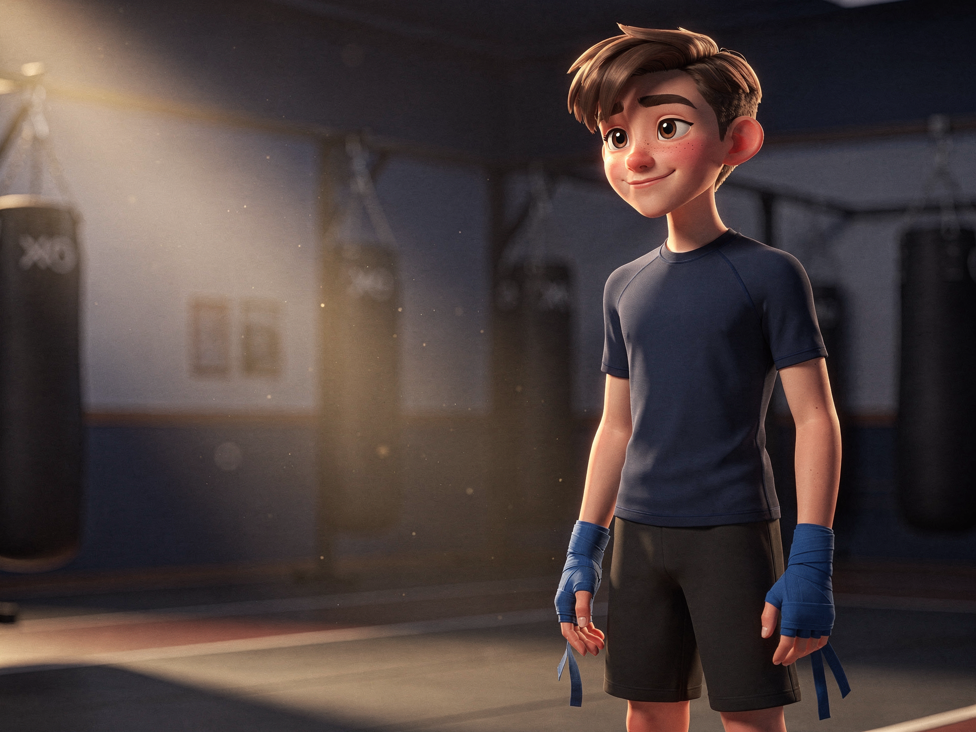Illustration of a teenage student in the adaptive martial arts program at Embellish Kickboxing Academy in Elk Grove.